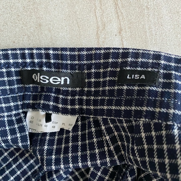 Olsen Brand New pants size 46 black/navy - Picture 3 of 4